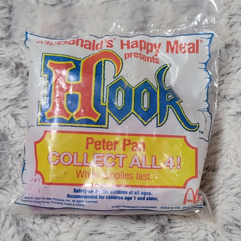 Peter Pan Hook McDonald's Happy Meal Toy - Vintage 1991 - New
